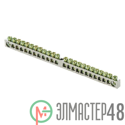 Шина PEN "ноль-земля" 6х9 24 отв. никель крепеж по центру PROxima EKF sn1-63-24