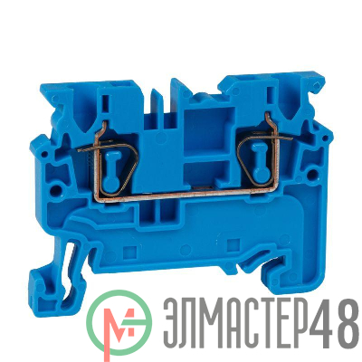 Клемма проходная пружинная OptiClip CX-2.5-I-BU-24A-(0.2-2.5) син. КЭАЗ 289712