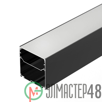 Профиль LINE-S-7575-3000 BLACK L3000 алюм. Arlight 041857