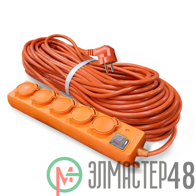Удлинитель 5х10м с заземл. 16А IP44 У10-026 с выкл. с индик. ПВС 3х1.5 розетки с защ. крышкой UNIVersal 9633922