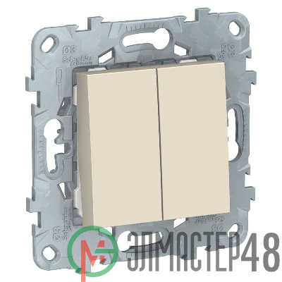 Выключатель 2-кл. UNICA NEW (сх.5) 10AX 250В беж. SchE NU521144