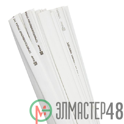 Трубка термоусадочная ТУТ 12/6 бел. (уп.50шт) PROxima EKF tut-12-w-1m