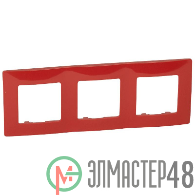 Рамка 3-м Etika красн. Leg 672533