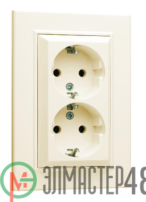 Розетка 2-м СП Karea 16А IP20 с/з крем. Makel 56010082