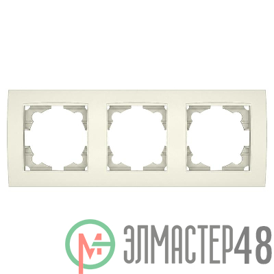 Рамка 3-м Бриллиант горизонт. сл. кость UNIVersal 7948707