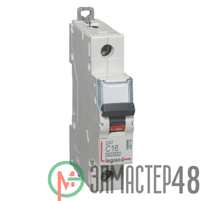 Выключатель автоматический модульный 1п C 16А 16кА DX3 10000 1мод. 230/400В Leg 409114