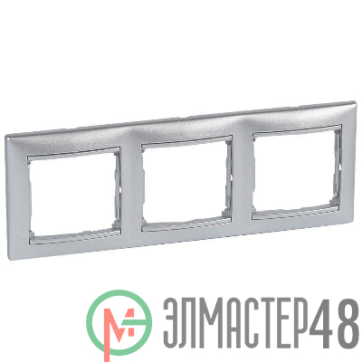 Рамка 3-м Valena горизонт. алюм. (DIY-упак.) Leg 694332