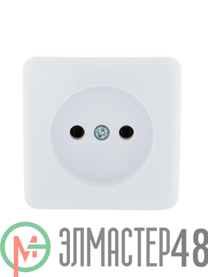 Розетка 1-м ОП VIOLA без заземл. бел. LEZARD 751-0200-121