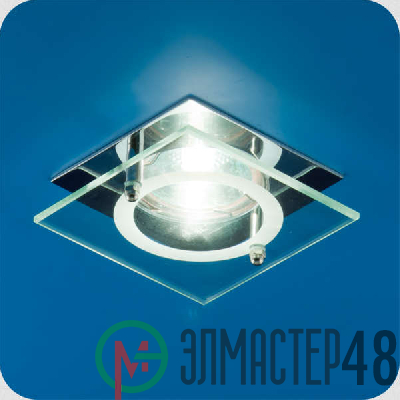 Светильник Quartz 51 4 05 с накладным стеклом квадрат. MR16 хром ИТАЛМАК IT8062