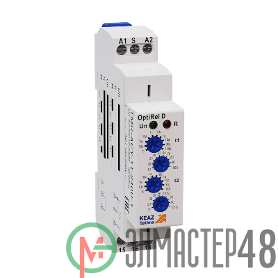 Реле времени OptiRel D TMR-ACY-1T-240U-1 циклическое 16А 1СО 12-230АС/DC КЭАЗ 332030