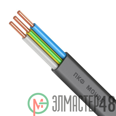 Кабель ВВГ-Пнг(А)-LS 3х6 ОК (N PE) 0.66кВ (уп.100м) Монэл 020002306