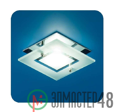 Светильник Quartz 51 3 05 с накладным стеклом квадрат. MR16 хром ИТАЛМАК IT8059