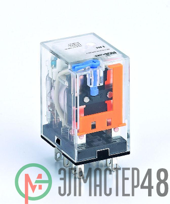 Реле промежуточное ПР-102 5А 12В DC 2 конт. с LED-индикацией и TEST фукц. DEKraft 23837DEK