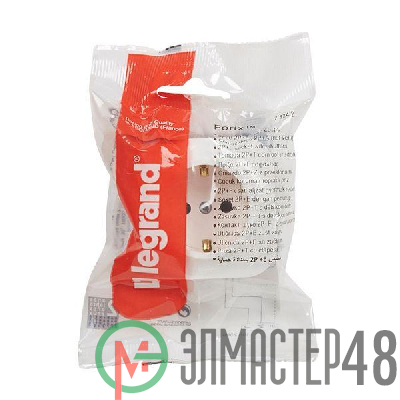 Розетка 1-м ОП Quteo 16А защ. шторки с заземл. бел. Leg 782220