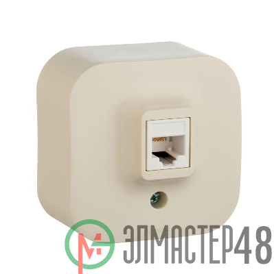Розетка информационная 1-м ОП Quteo RJ45 CAT.5E UTP сл. кость Leg 782254