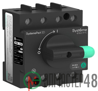 Выключатель-разъединитель SystemePact SD80 4п 50А SE SSD00804MF0050