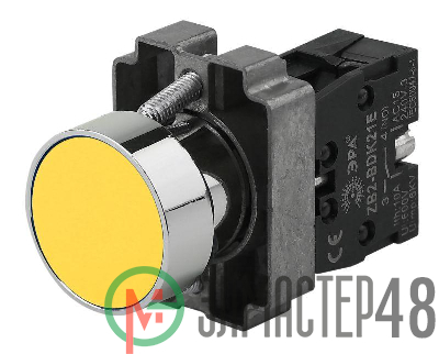 Кнопка управления LAY5-BA51 без подсветки желт. 1з BBT60-BA-K05E ЭРА Б0045668