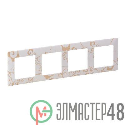 Рамка 4-м Valena Life универсальная ампир бел. Leg 754104
