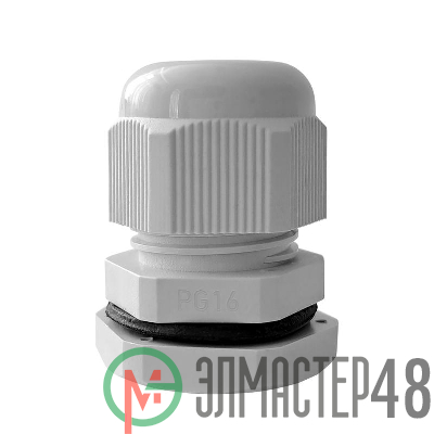 Ввод кабельный (сальник) PG-16 IP68 сер. TOKOV ELECTRIC TKE-PG-16-G
