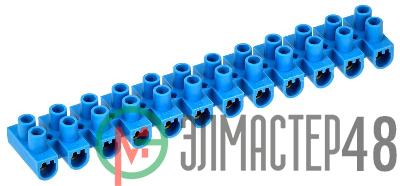 Зажим винтовой ЗВИ-10 н/г 2.5-6кв.мм 12пар син. IEK UZV6-010-06