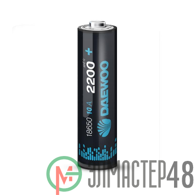 Аккумулятор 18650 3.7В Li-Ion 2200мА.ч 10А BL-1 DAEWOO 5043329