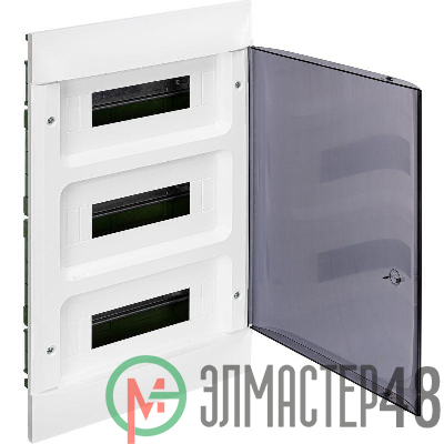 Щиток пластиковый встраиваемый Practibox S (в полые стены) 3х12 дым. дверь Leg 135573