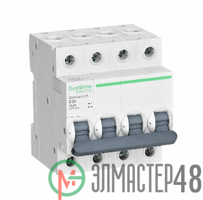 Выключатель автоматический (АВ) С 25А 4P 4.5кА 400В City9 Set SE C9F34425
