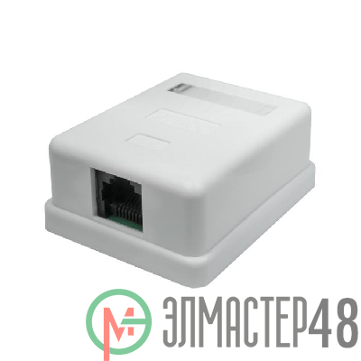 Розетка компьютерная 1-м 8P8C (RJ-45) UTP кат.5E SUPRLAN 10-0307