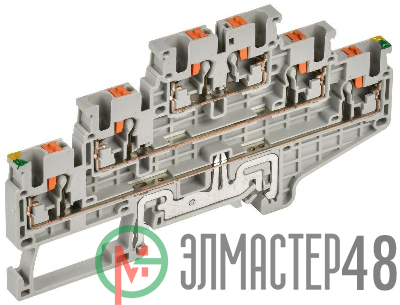 Колодка клеммная CP-ML-PEN 3 ур. земля-низ 2.5кв.мм сер. IEK YCT23-03-3-K03-002