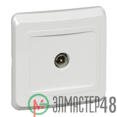 Розетка TV 1-м СП Этюд оконечная бел. SchE TVC-002B