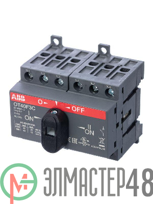 Рубильник реверсивный OT40 F3C 40А (23А AC23) ABB 1SCA104913R1001