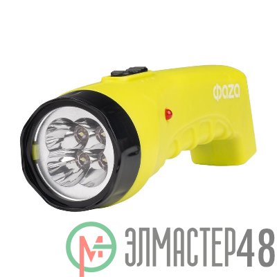 Фонарь ручной AccuF2-L04-gn 4LED аккумулятор 400мА.ч 2 режима: 100проц./25проц. выдвижная вилка; индикатор зарядки зел. ФАZА 2857859