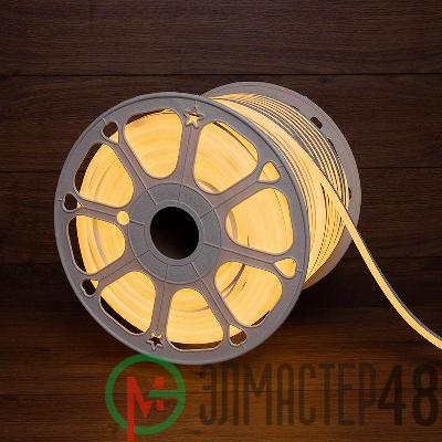 Шнур светодиодный гибкий неон LED SMD 8х16мм 120LED/м теп. бел. (уп.100м) Neon-Night 131-046