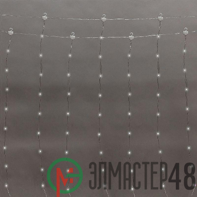 Гирлянда "Светодиодный дождь" из росы 3х2м USB+пульт управления с крючками для крепления бел. Neon-Night 315-875
