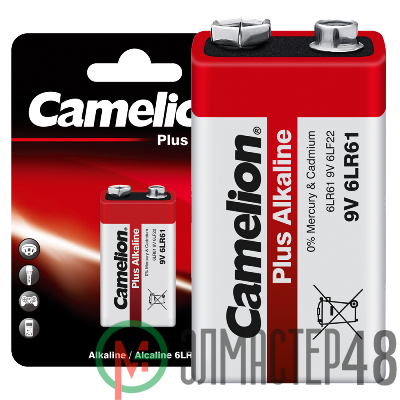Элемент питания алкалиновый "крона" LR 6LF22 BL-1 (блист.1шт) Camelion 1655