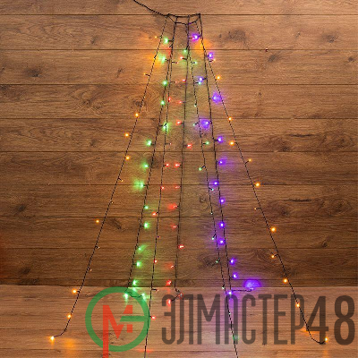 Гирлянда елочная с кольцом 7 нитей по 1.5м LED мультиколор не соединяется NEON-NIGHT 235-079
