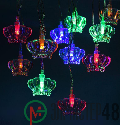 Гирлянда светодиодная "Нить Короны" 3м 20LED 8 режимов 220В IP20 мультиколор ЭРА Б0041898