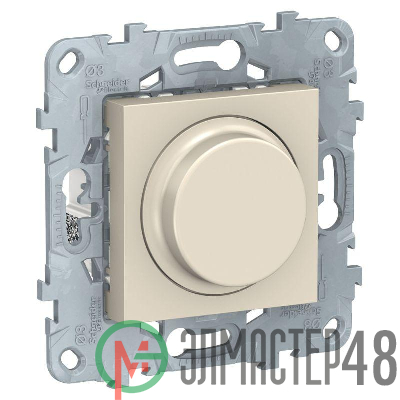 Светорегулятор UNICA NEW LED поворотно-нажимной универс. 5-200Вт беж. SchE NU551444