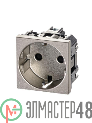 Механизм розетки Zenit 16А 250В защ. шторки с заземл. шампань ABB 2CLA228800N1901
