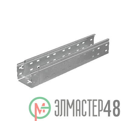 Лоток листовой перфорированный 100х80 L3000 сталь 0.7мм "БЫСТРЫЙ МОНТАЖ ПЛЮС" LPplus80-100-0.7-3000 оцинк. КМ PL0234