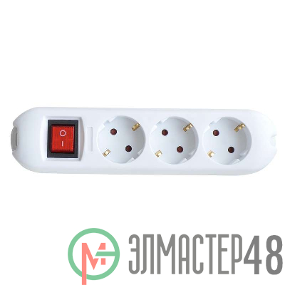 Колодка удлинителя 3GS-SMART 3-м с выкл. 5430 16А с заземл. IN HOME 4690612010489