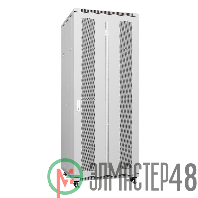 Шкаф монтажный телекоммуникационный напольн. ND-05C-42U80/80 19дюйм 42U 800х800х2055мм для распределит. и серверн. оборудования; передн. и задн. перфорир. двери ручка с замком RAL 7035 сер. Cabeus 7226c