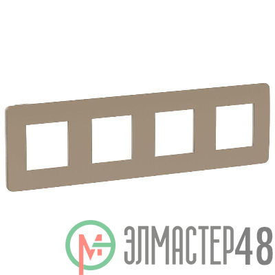 Рамка 4-м UNICA STUDIO песочн./беж. SchE NU280827