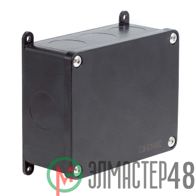 Коробка индустриальная 115х110х46мм IP68 с гладкими стенками черная DKC P68M2516