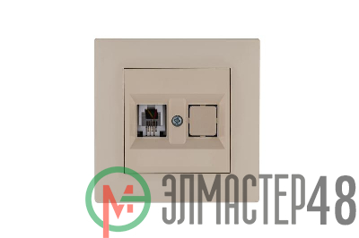 Розетка компьютерная CAT 5+гнездо Karea RIZZ крем Makel 88010035