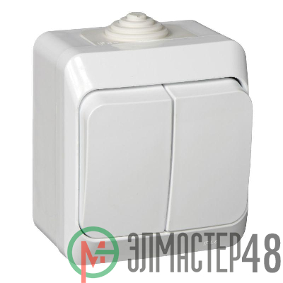 Выключатель 2-кл. ОП Этюд 10А IP44 бел. SchE BA10-042B
