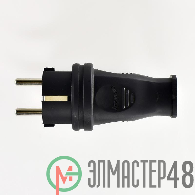 Вилка кабельная 1ф 1х16А 2P+E 220-240В каучук LEZARD 106-0400-0105/105