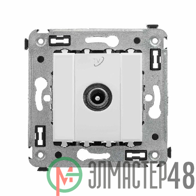Розетка телевизионная проходная TV СП Avanti "Белое облако" DKC 4400513