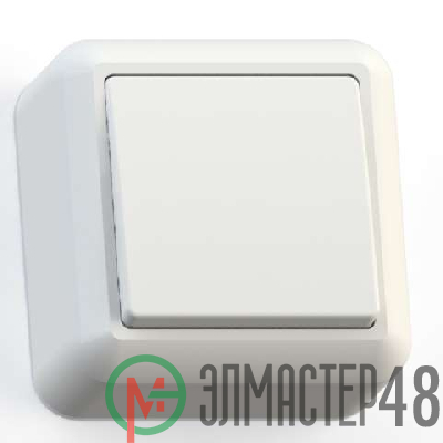 Выключатель 1-кл. ОП Оптима 10А IP20 А110-377 с монтажной пластиной бел. Кунцево 8000