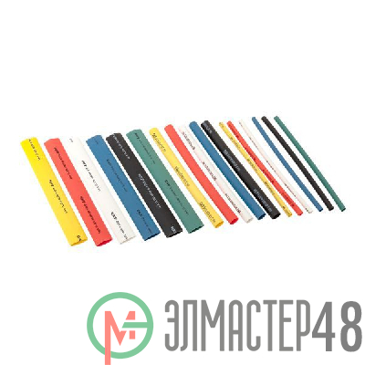 Набор трубок термоусадочных 6 цветов по 5шт. 3/1.5; 4/2; 5/2.5; 6/3; 8/4 (6 цветов по 5шт 100мм) PROxima EKF tut-n-3-r